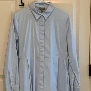 COS Women's Blue Flared Shirt Dress